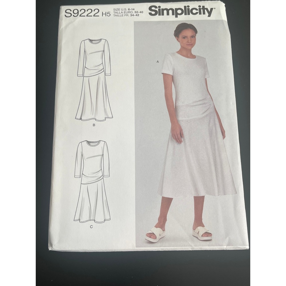 00528 - Simplicity‎ S9222 Misses Knit Dress Tunic Sewing Pattern Size 6-14 UNCUT